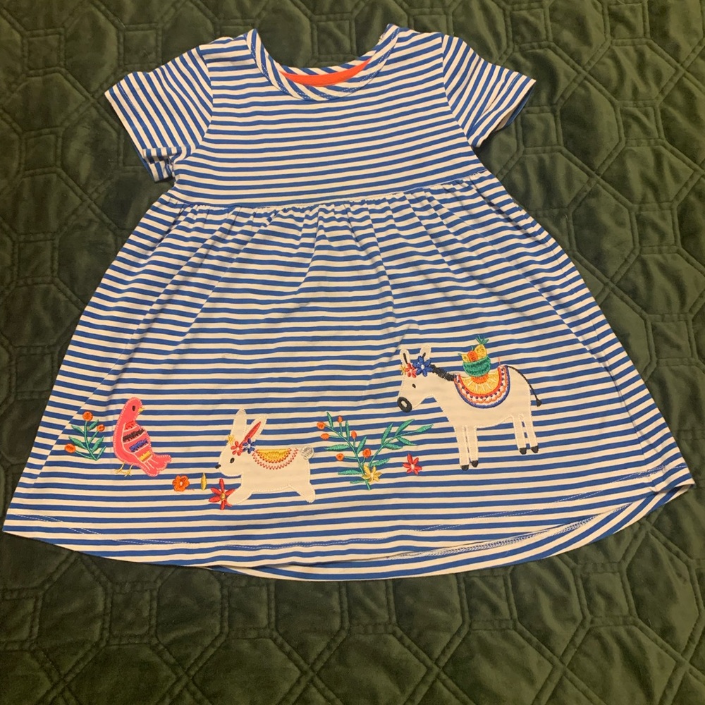 Toddler girl dress 2T Blue and white stripped dress - Picture 1 of 1